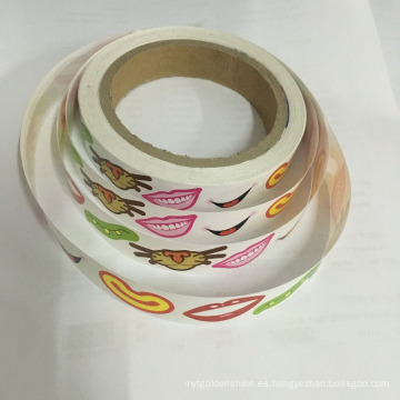 Pegatinas promocionales de papel con diseño de labios